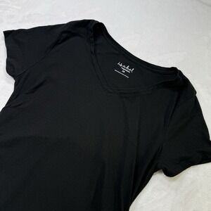 Isabel by Ingrid & Isabel Black V Neck Maternity Top Womens Medium Ruched